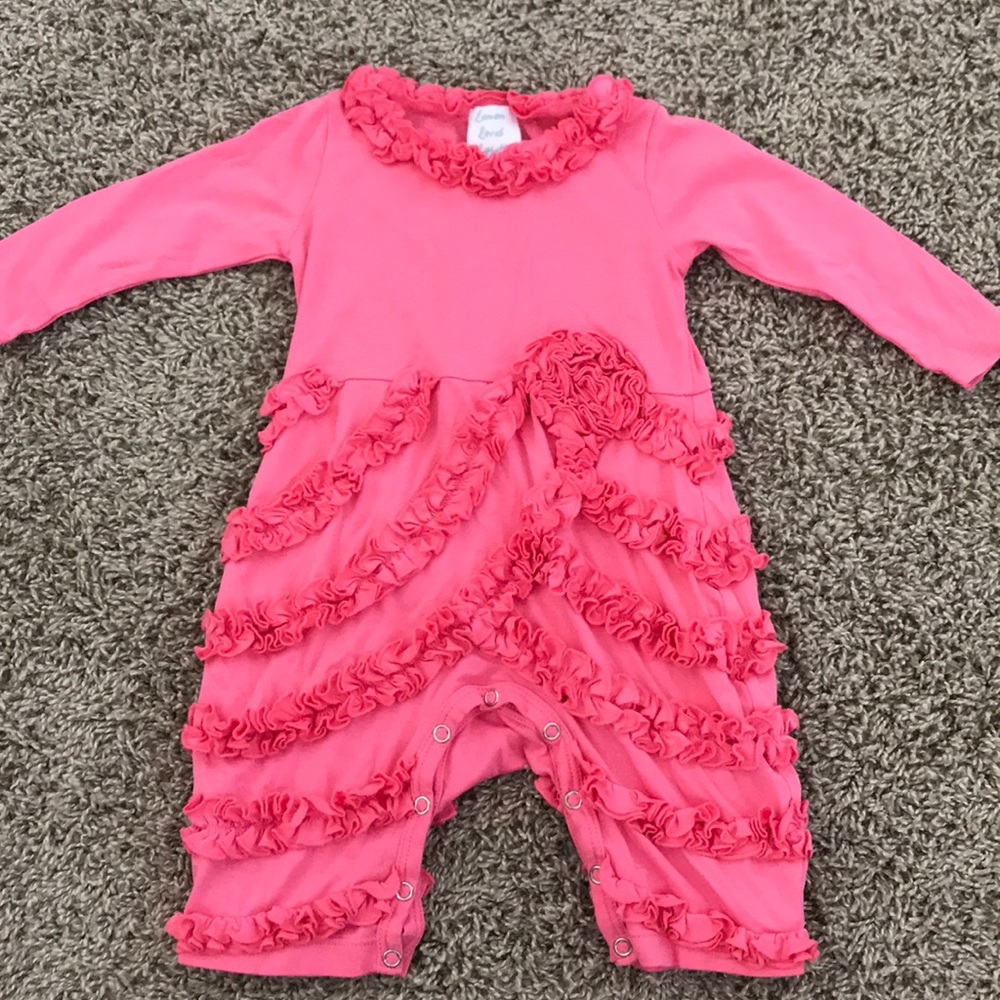 Cute Pink Ruffled Onesie